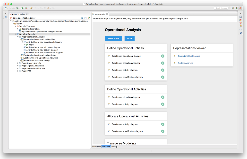 HTML renderer within Sirius workbenches